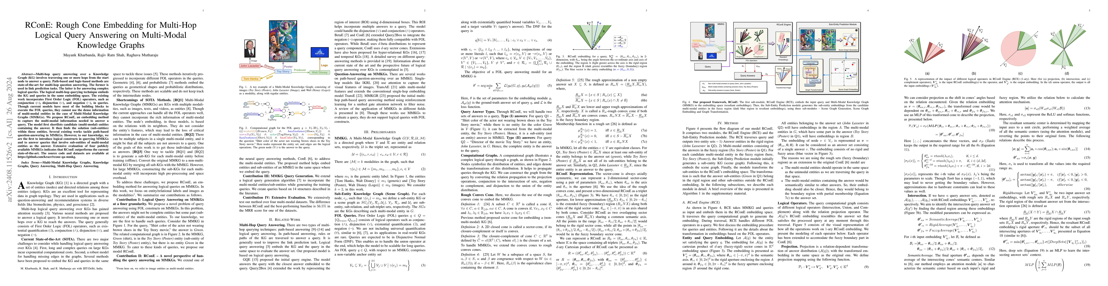 Thumbnail for RConE: Rough Cone Embedding for Multi-Hop Logical Query Answering on
  Multi-Modal Knowledge Graphs