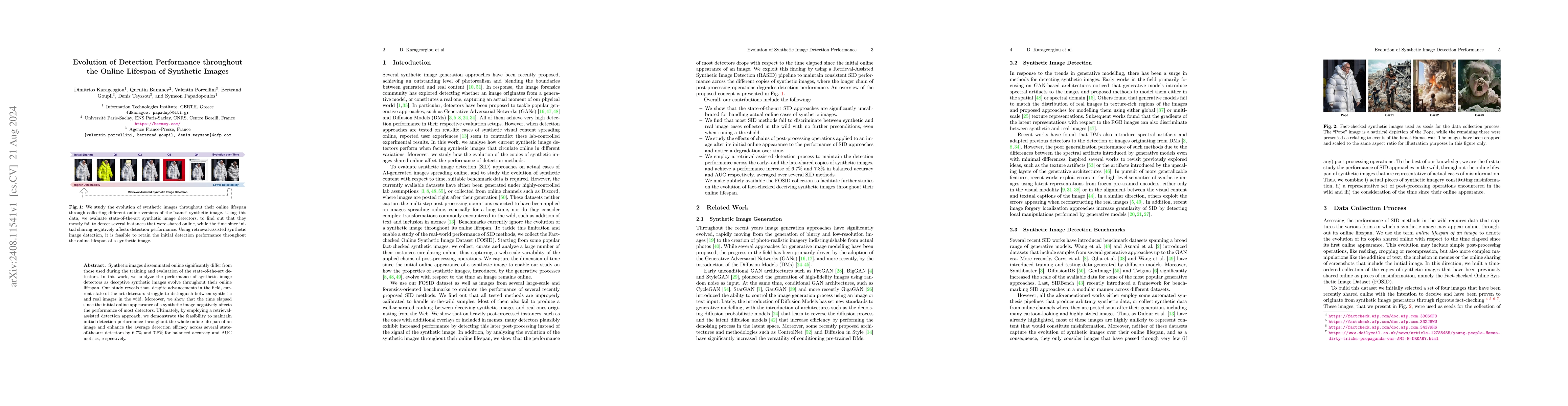 Thumbnail for Evolution of Detection Performance throughout the Online Lifespan of
  Synthetic Images