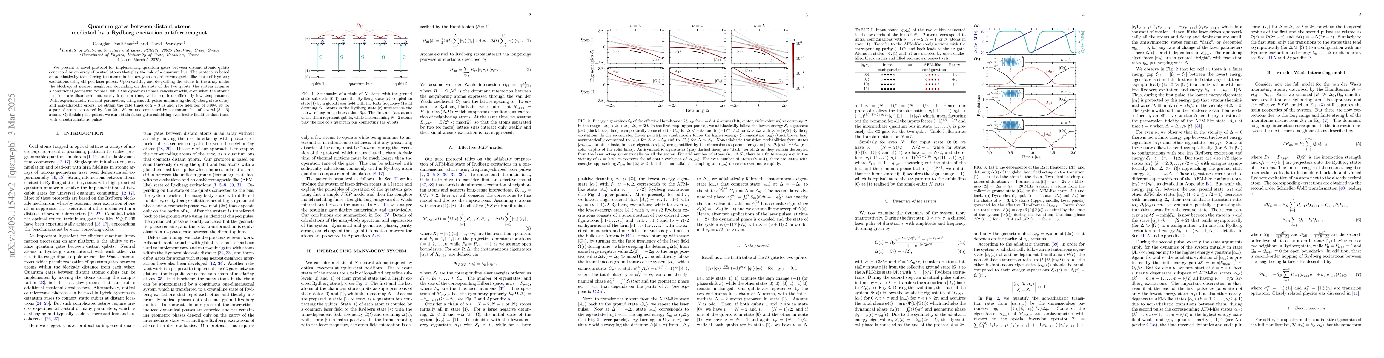 Thumbnail for Quantum gates between distant atoms mediated by a Rydberg excitation
  antiferromagnet