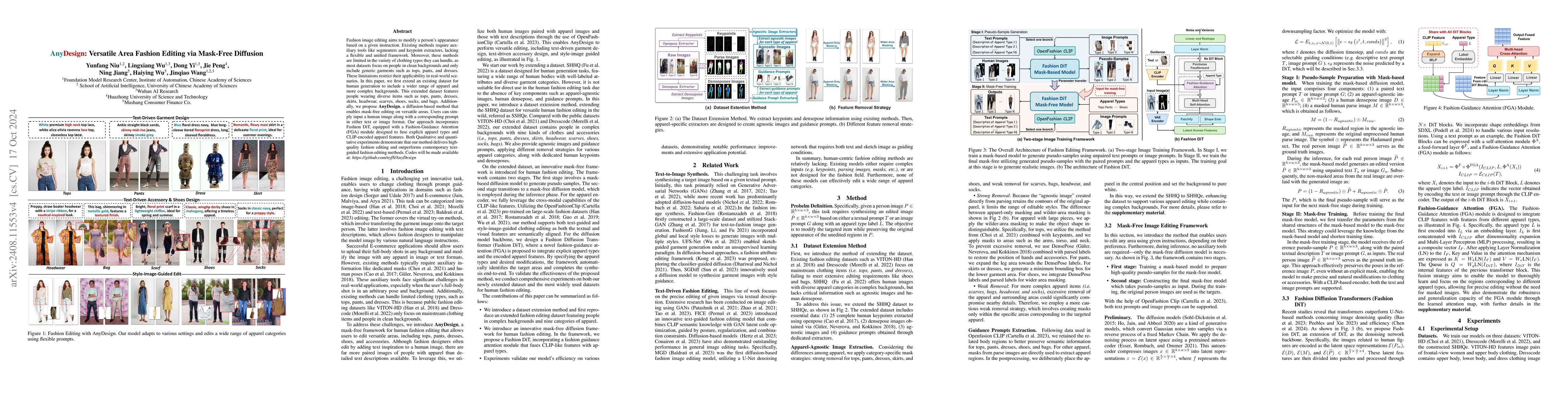 Thumbnail for AnyDesign: Versatile Area Fashion Editing via Mask-Free Diffusion