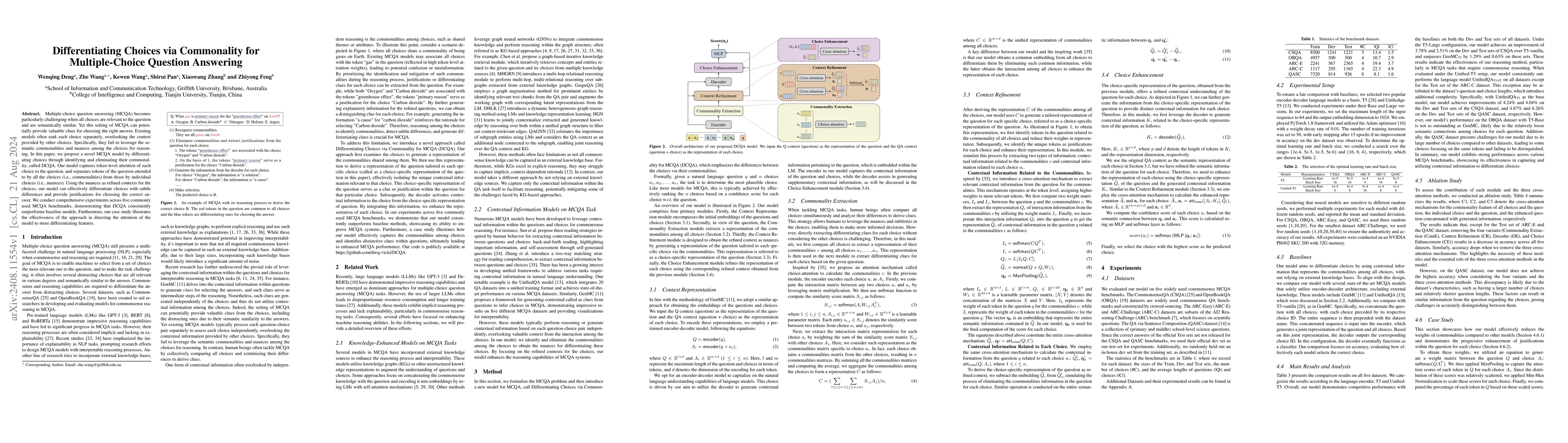 Thumbnail for Differentiating Choices via Commonality for Multiple-Choice Question
  Answering