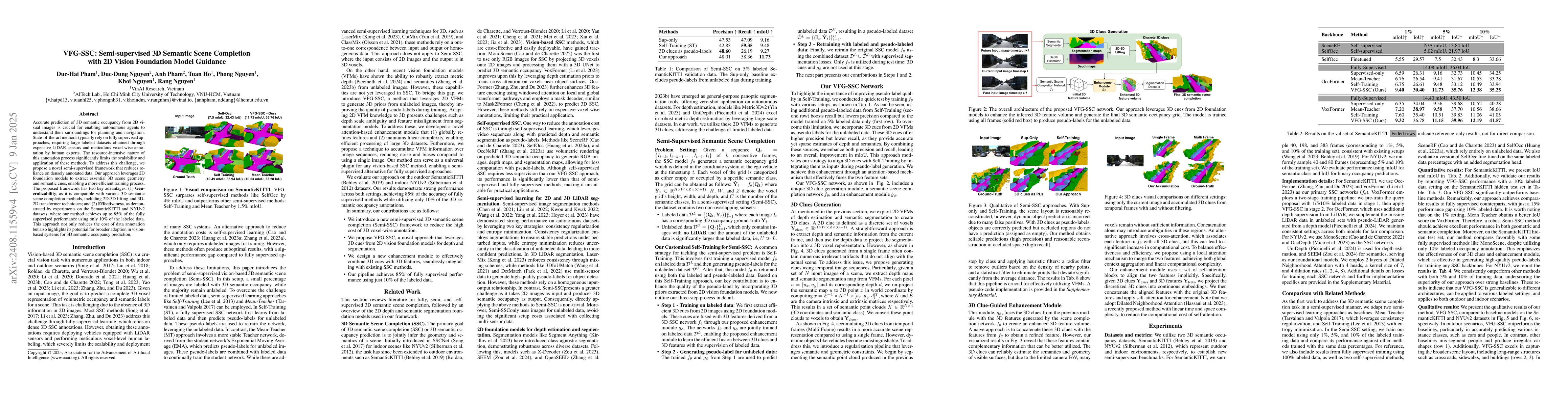 Thumbnail for Semi-supervised 3D Semantic Scene Completion with 2D Vision Foundation
  Model Guidance