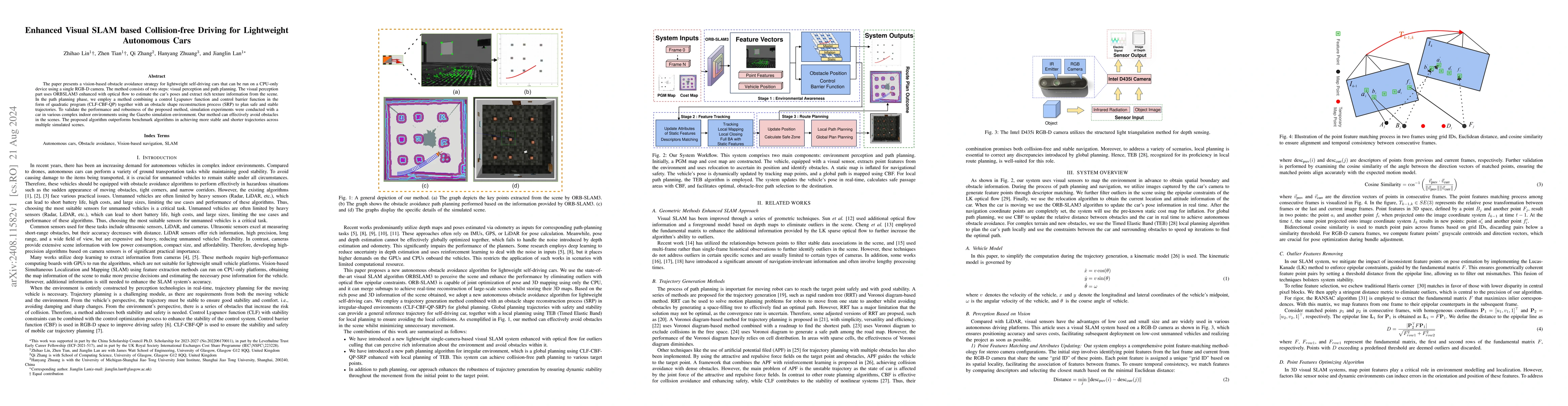 Thumbnail for Enhanced Visual SLAM for Collision-free Driving with Lightweight
  Autonomous Cars
