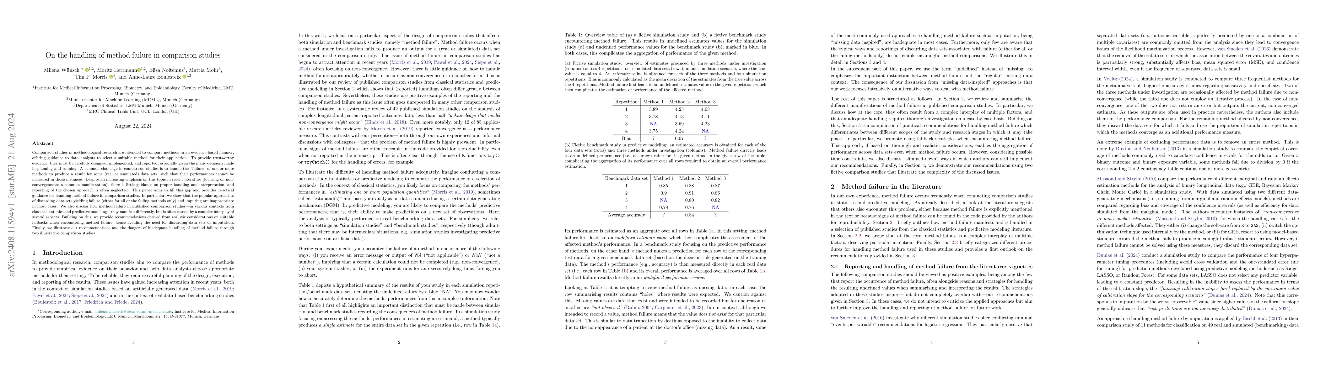 Thumbnail for On the handling of method failure in comparison studies