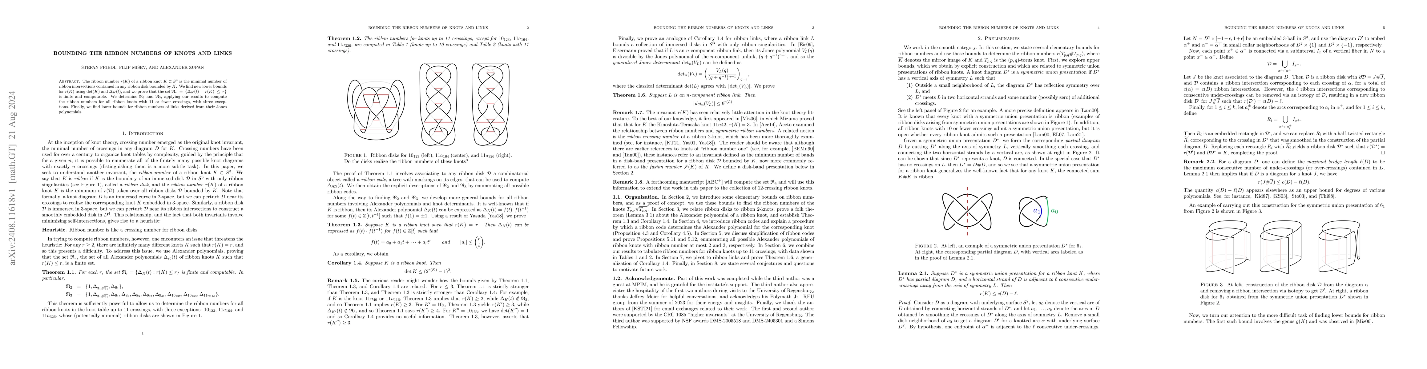 Thumbnail for Bounding the ribbon numbers of knots and links