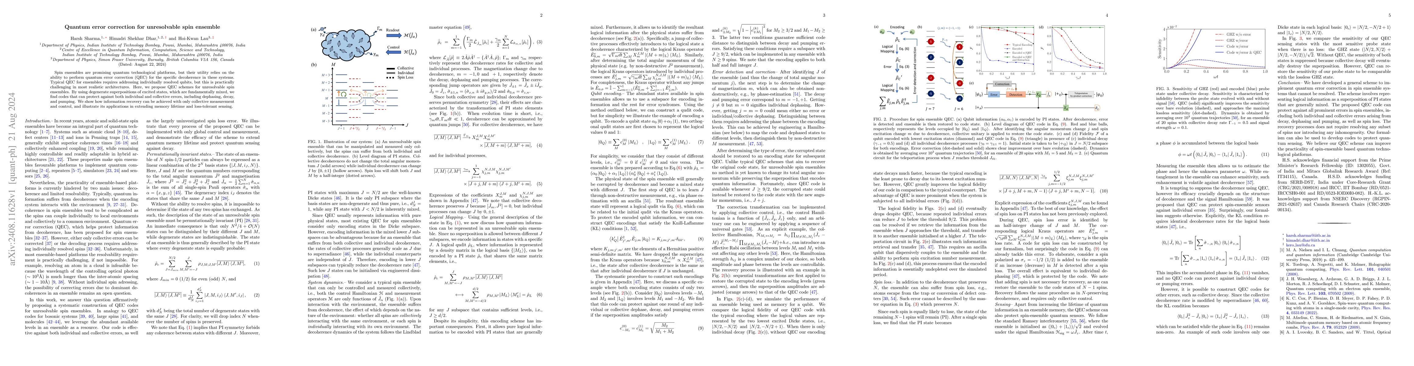 Thumbnail for Quantum error correction for an unresolvable spin ensemble