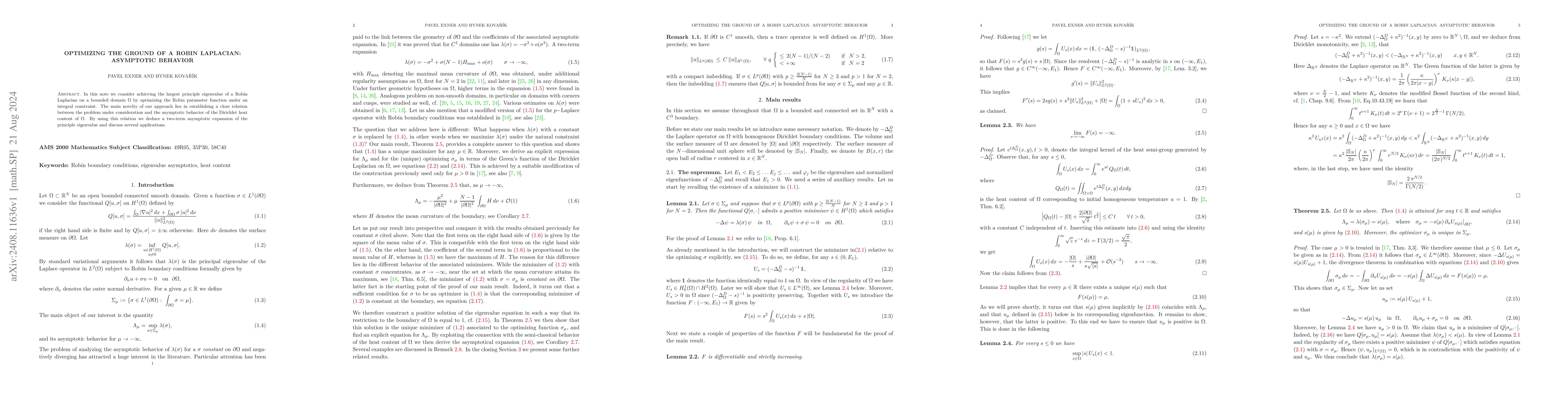 Thumbnail for Optimizing the ground of a Robin Laplacian: asymptotic behavior