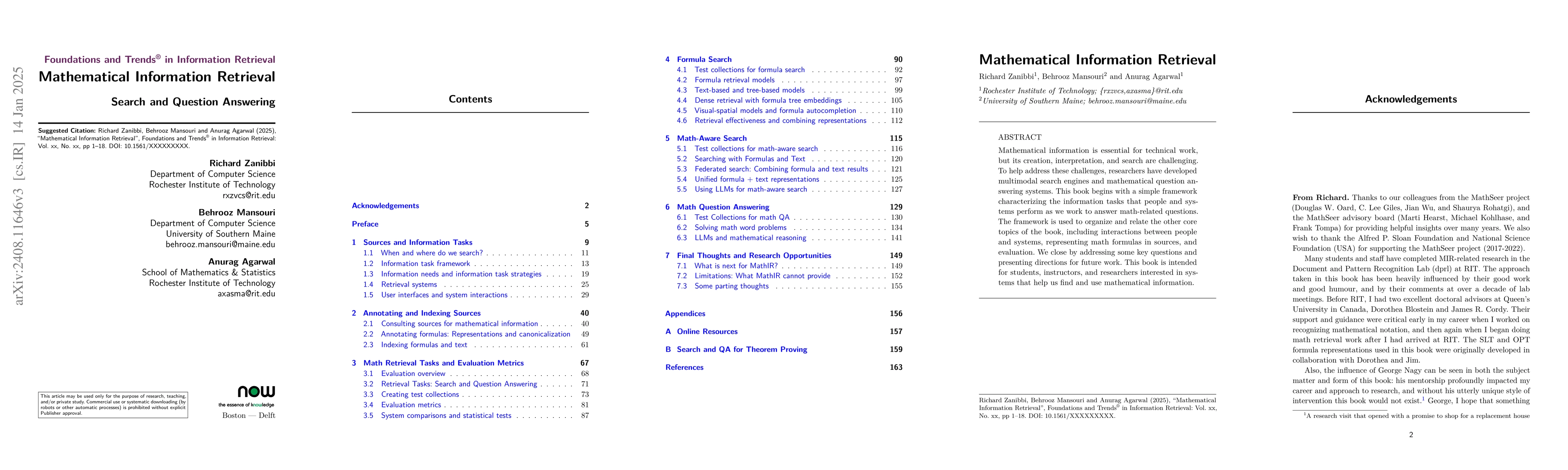 Thumbnail for Mathematical Information Retrieval: Search and Question Answering