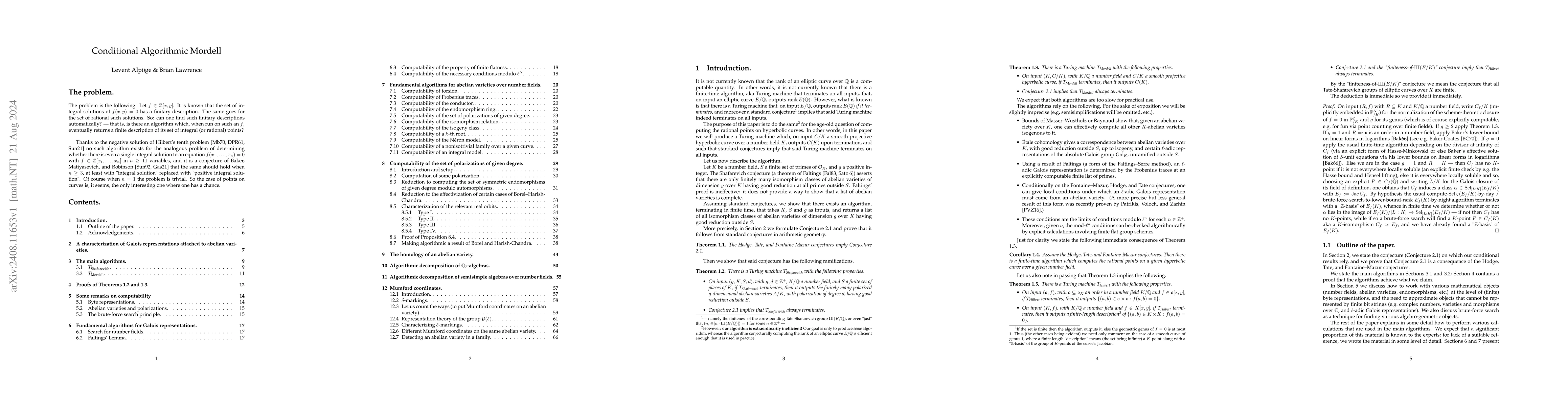 Thumbnail for Conditional algorithmic Mordell