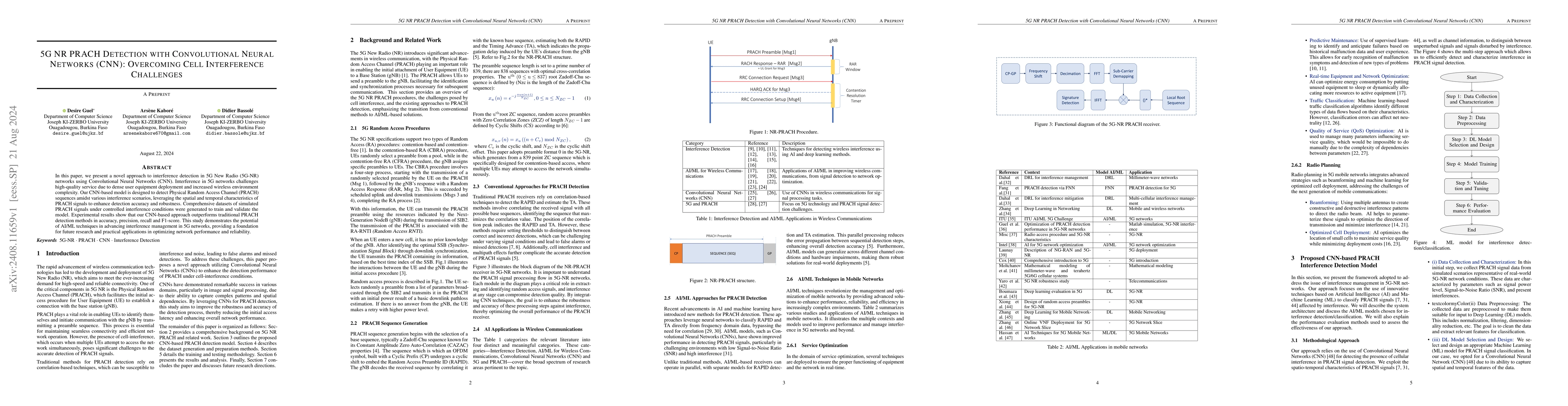 Thumbnail for 5G NR PRACH Detection with Convolutional Neural Networks (CNN):
  Overcoming Cell Interference Challenges