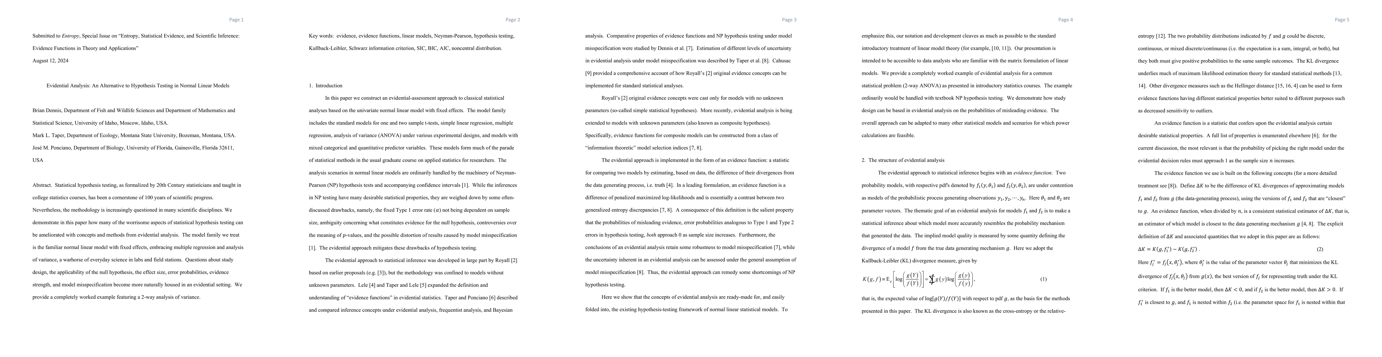 Thumbnail for Evidential Analysis: An Alternative to Hypothesis Testing in Normal
  Linear Models