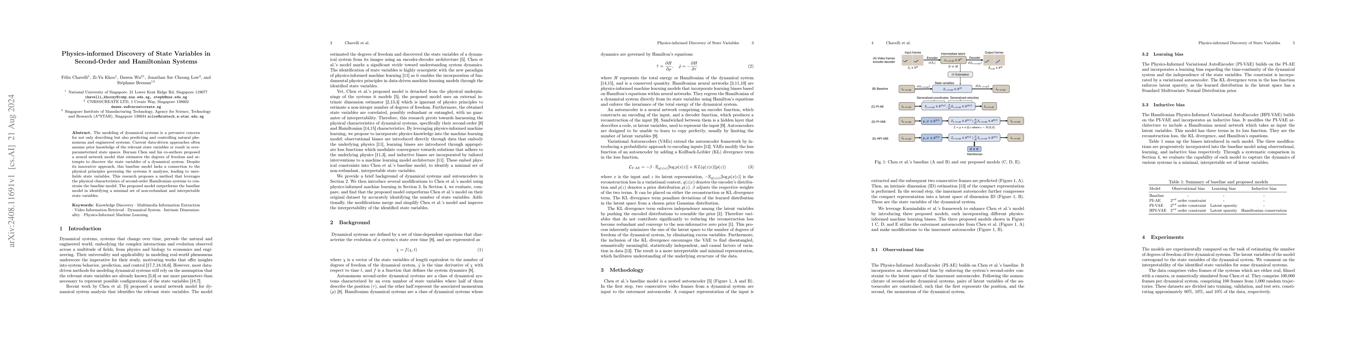 Thumbnail for Physics-informed Discovery of State Variables in Second-Order and
  Hamiltonian Systems