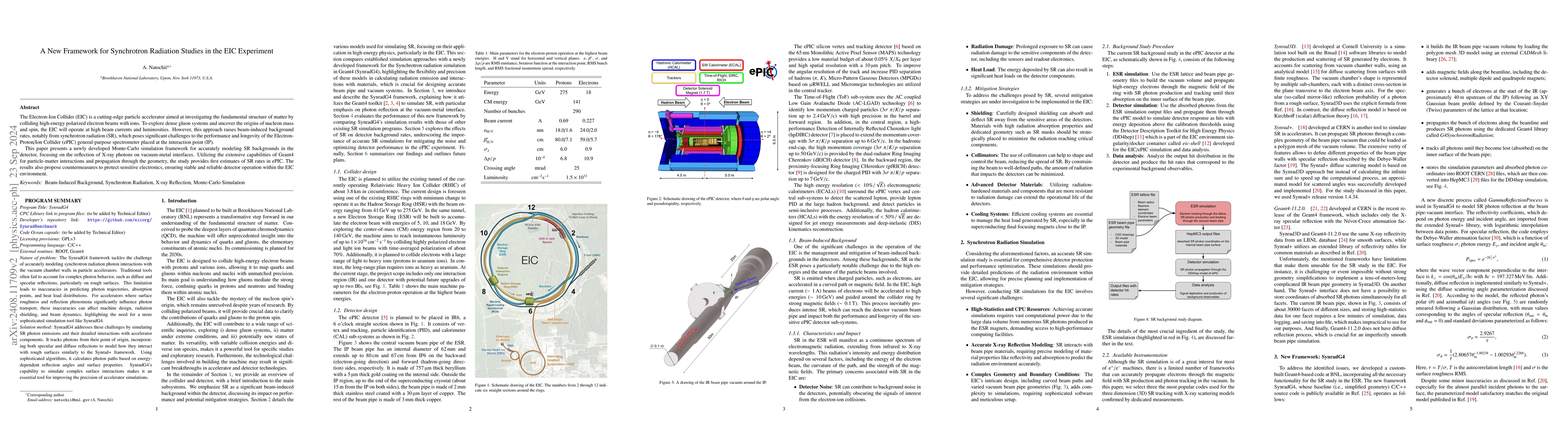 Thumbnail for A New Framework for Synchrotron Radiation Studies in the EIC Experiment
