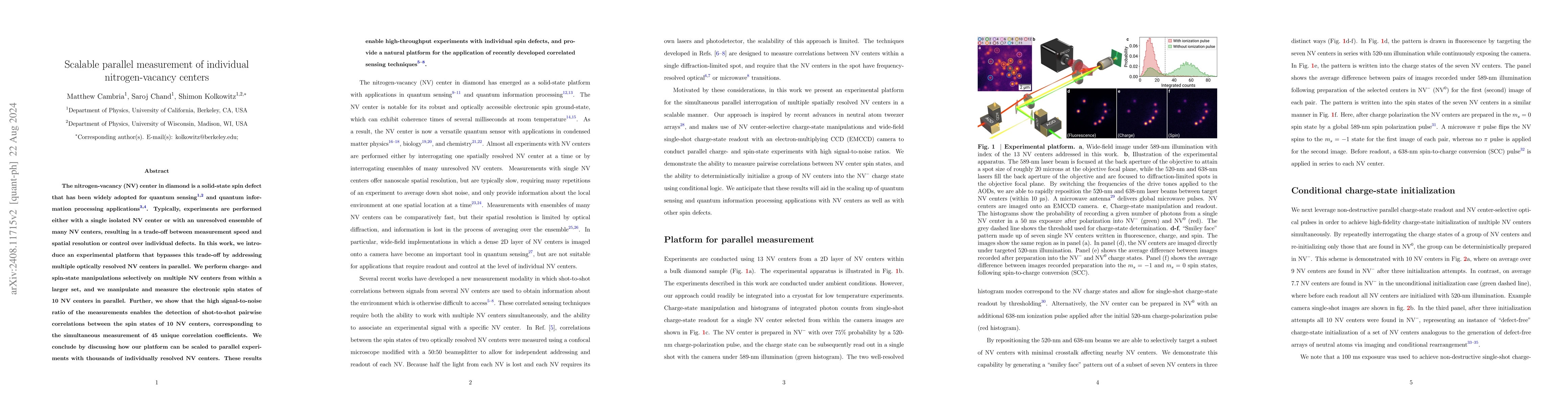 Thumbnail for Scalable parallel measurement of individual nitrogen-vacancy centers
