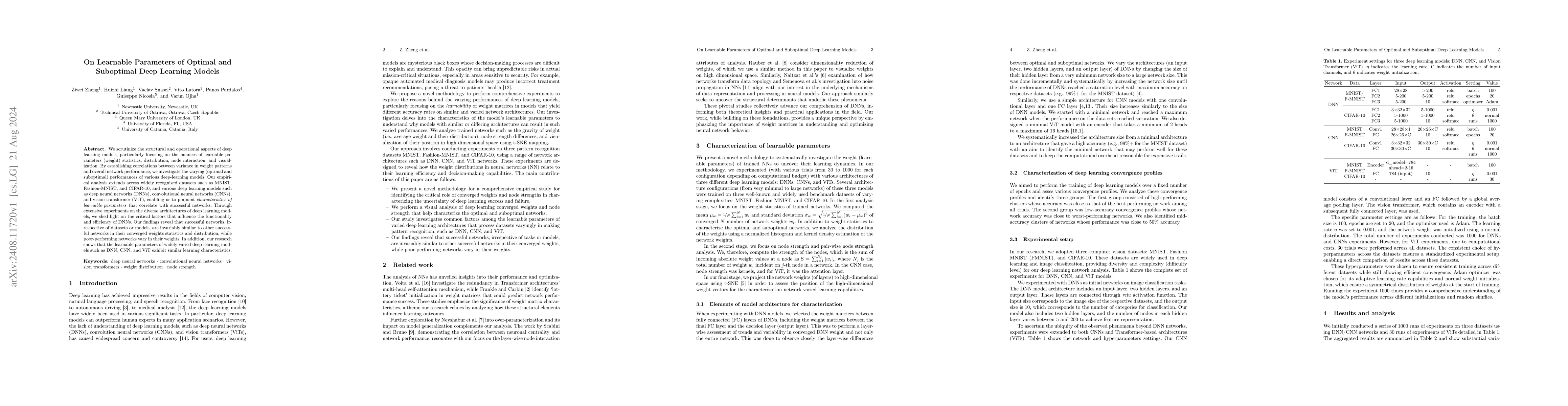 Thumbnail for On Learnable Parameters of Optimal and Suboptimal Deep Learning Models