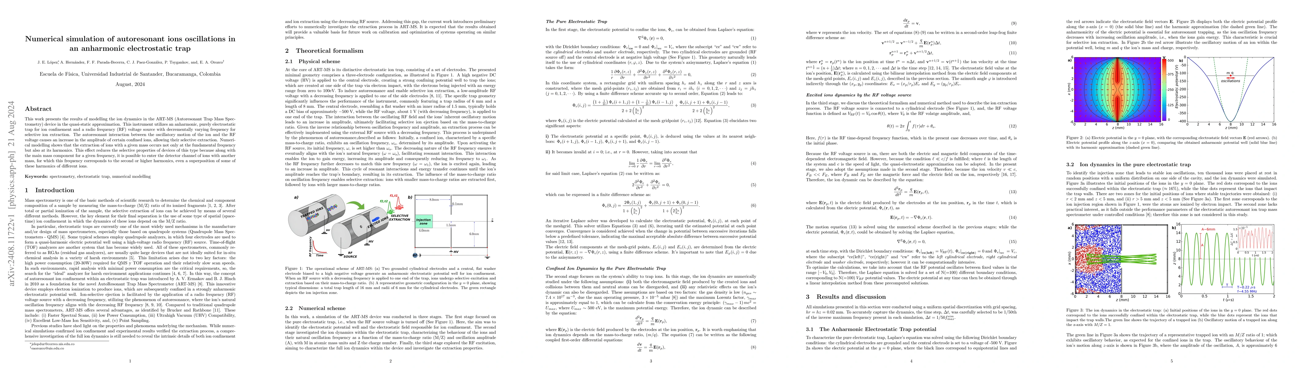 Thumbnail for Numerical simulation of autoresonant ions oscillations in an anharmonic
  electrostatic trap