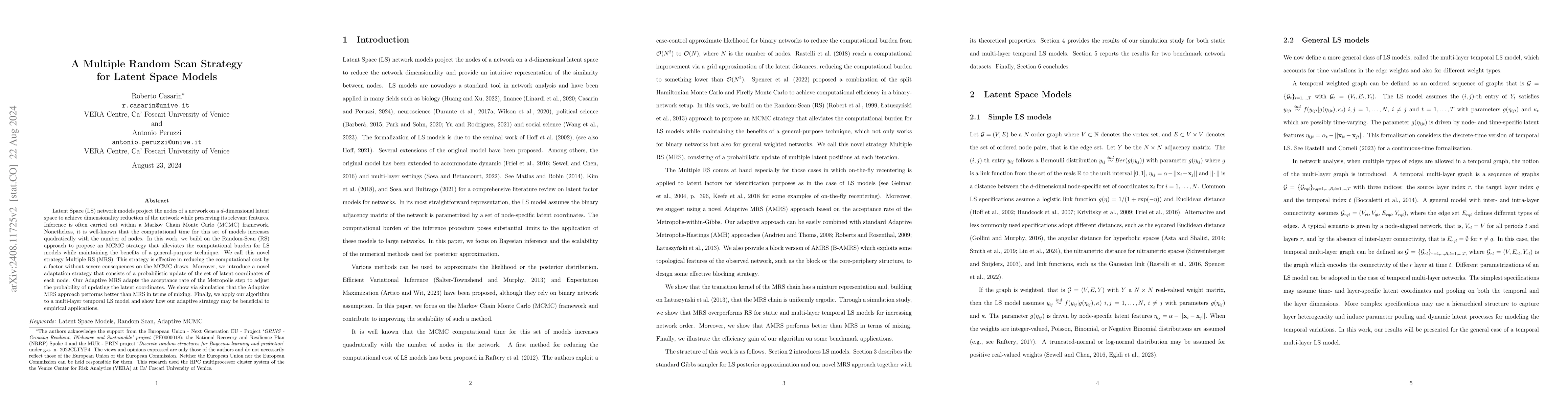 Thumbnail for A Multiple Random Scan Strategy for Latent Space Models