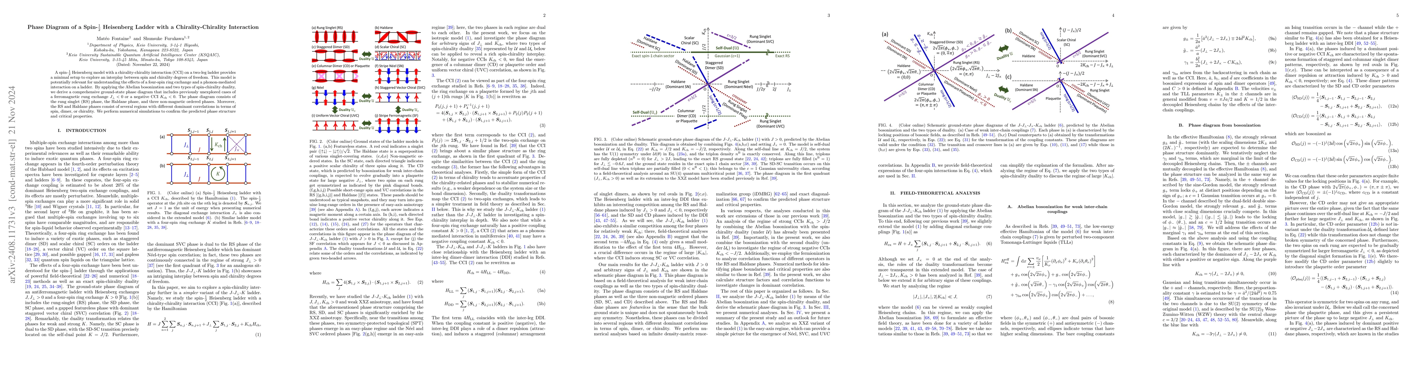 Thumbnail for Phase diagram of a spin-1/2 Heisenberg ladder with a chirality-chirality
  interaction
