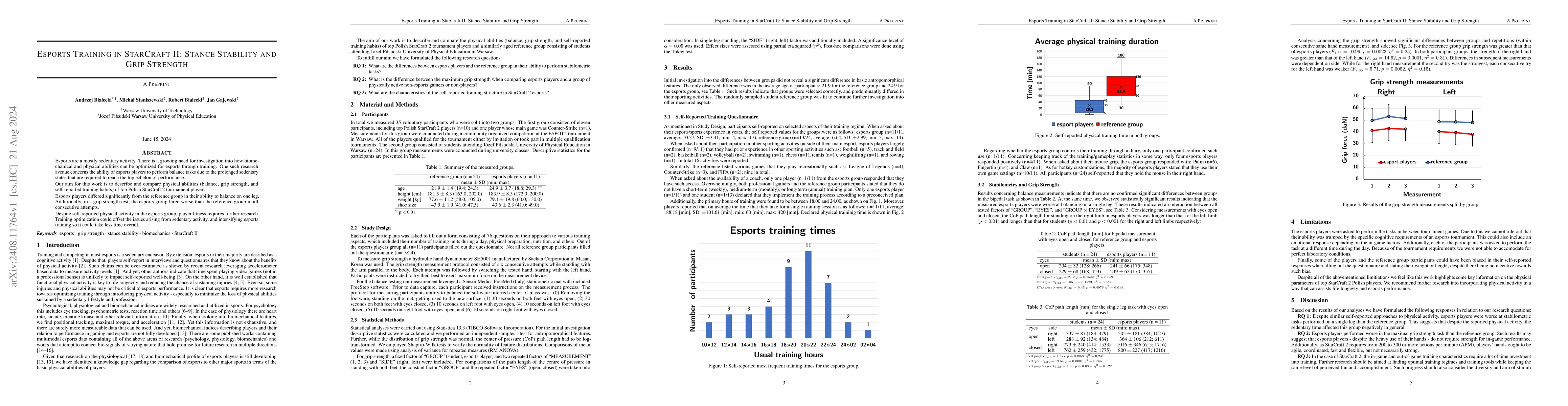 Thumbnail for Esports Training in StarCraft II: Stance Stability and Grip Strength