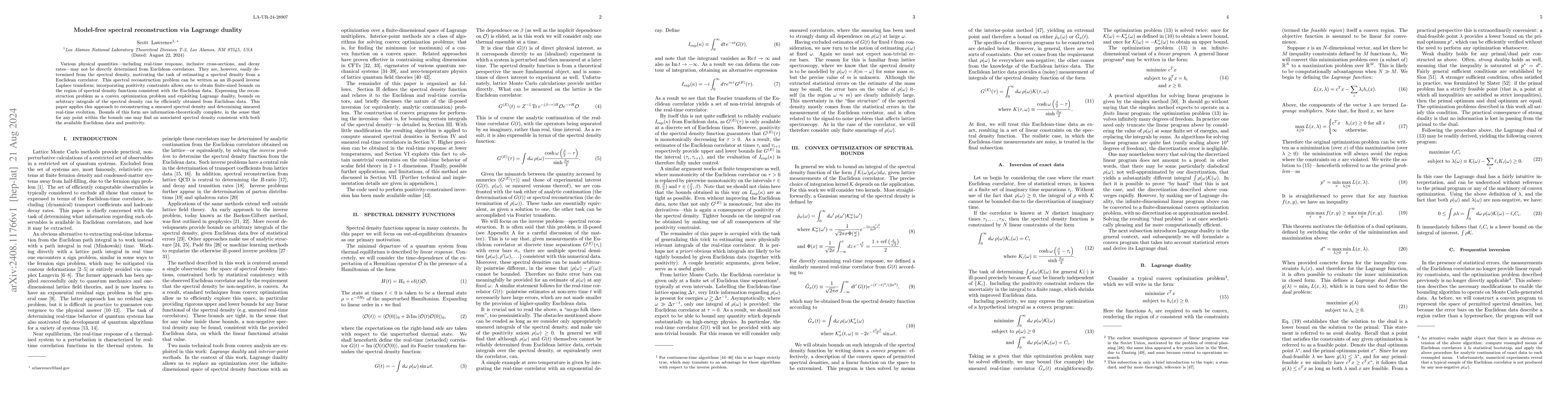 Thumbnail for Model-free spectral reconstruction via Lagrange duality