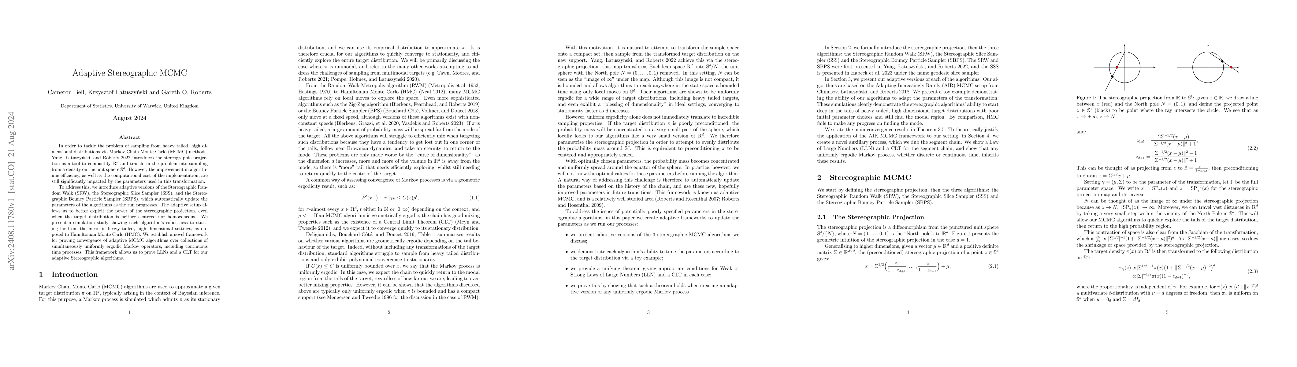 Thumbnail for Adaptive Stereographic MCMC