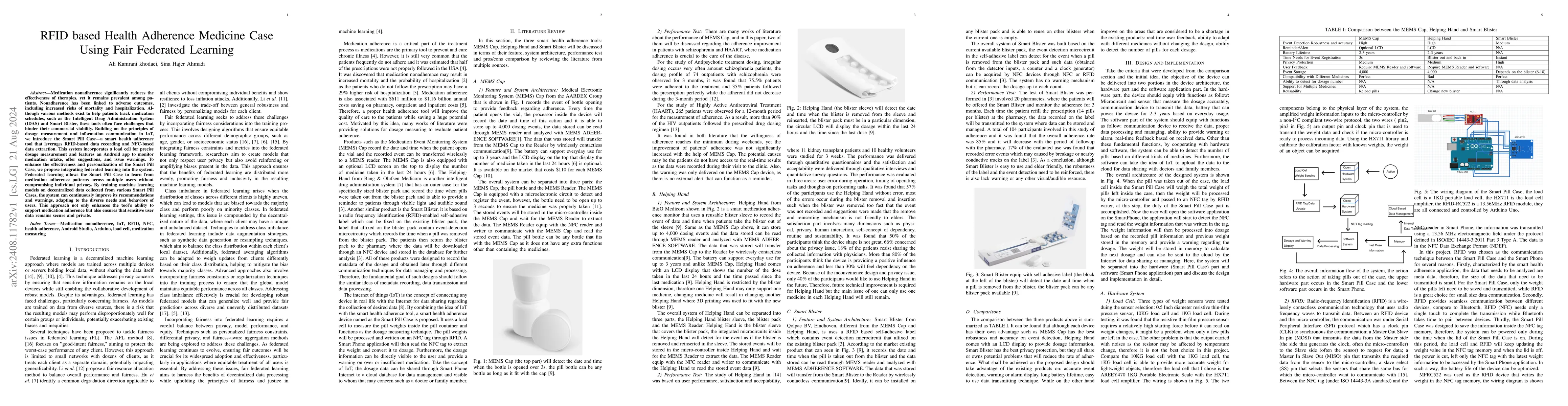 Thumbnail for RFID based Health Adherence Medicine Case Using Fair Federated Learning