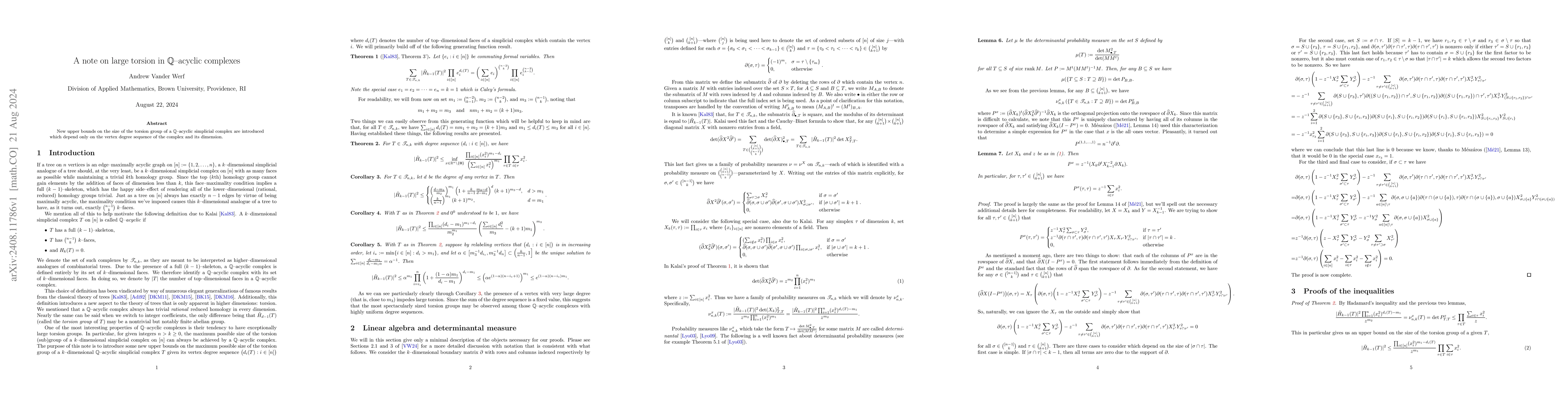 Thumbnail for A note on large torsion in $\mathbb{Q}$-acyclic complexes