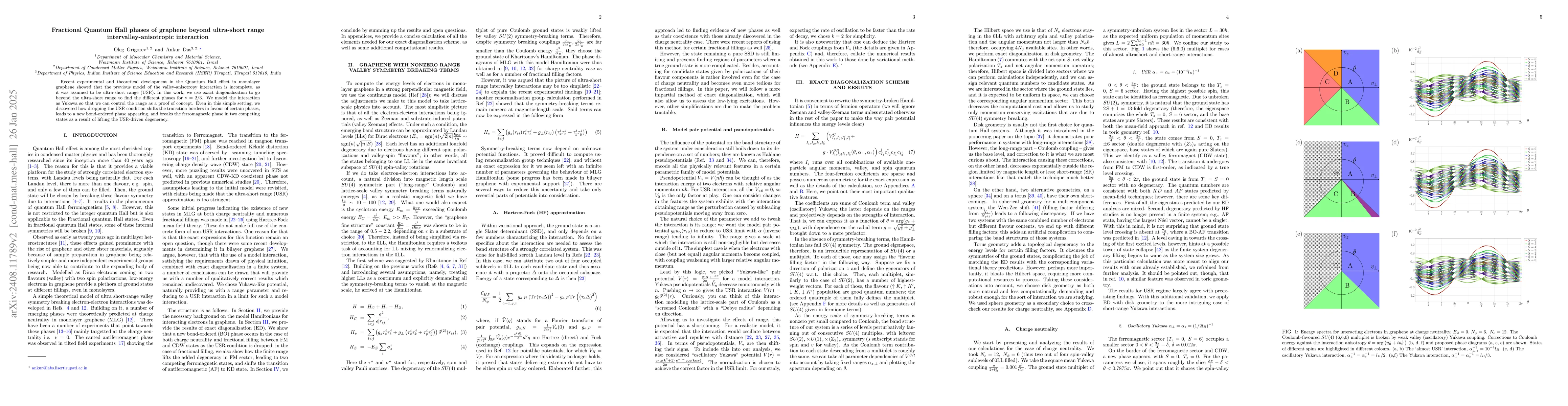 Thumbnail for Fractional Quantum Hall phases of graphene beyond ultra-short range
  intervalley-anisotropic interaction