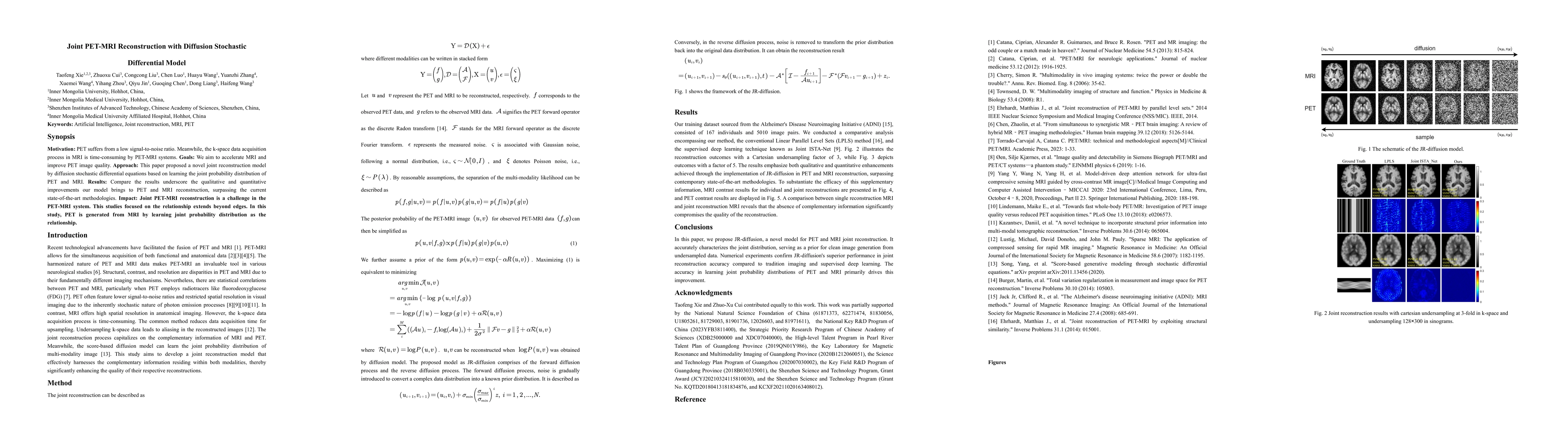 Thumbnail for Joint PET-MRI Reconstruction with Diffusion Stochastic Differential
  Model