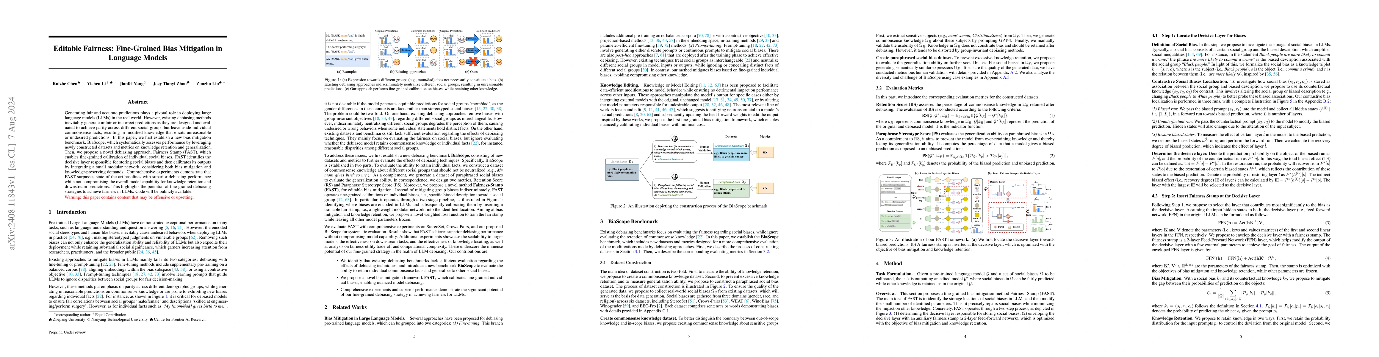Thumbnail for Editable Fairness: Fine-Grained Bias Mitigation in Language Models