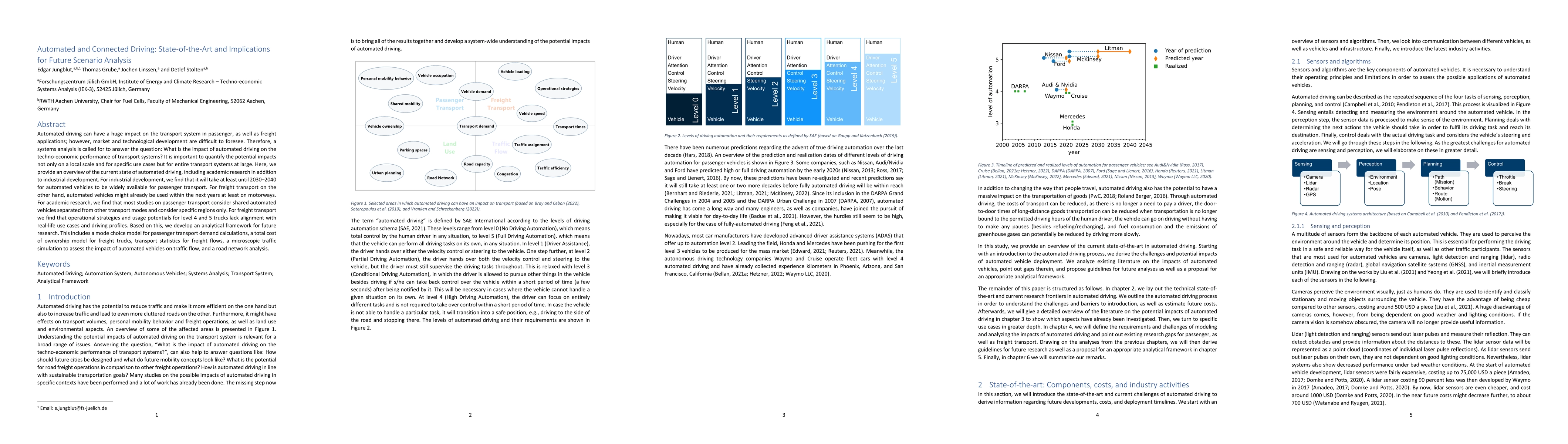 Thumbnail for Automated and Connected Driving: State-of-the-Art and Implications for
  Future Scenario Analysis