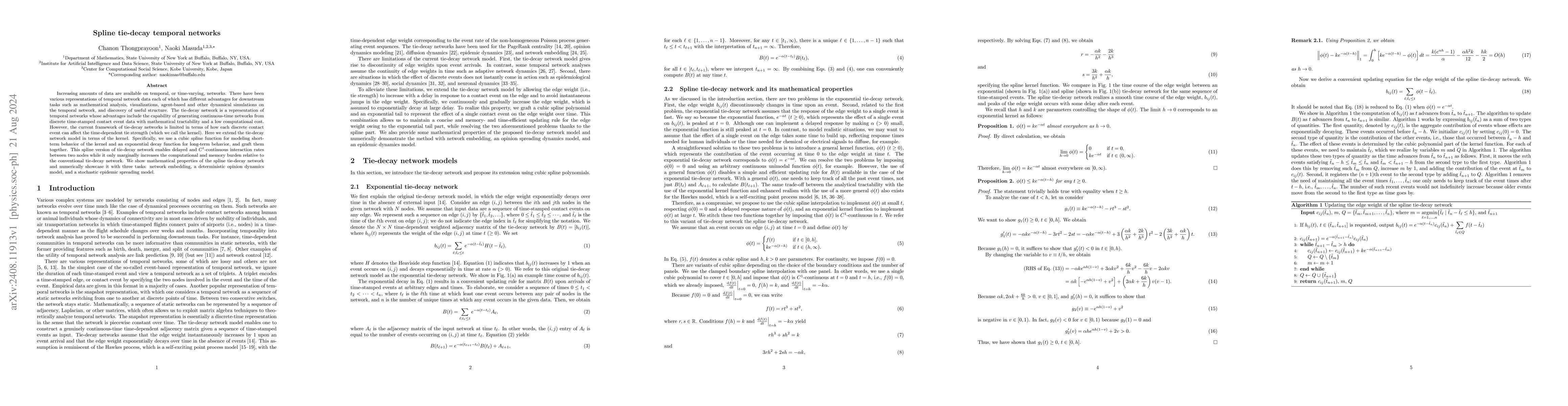 Thumbnail for Spline tie-decay temporal networks