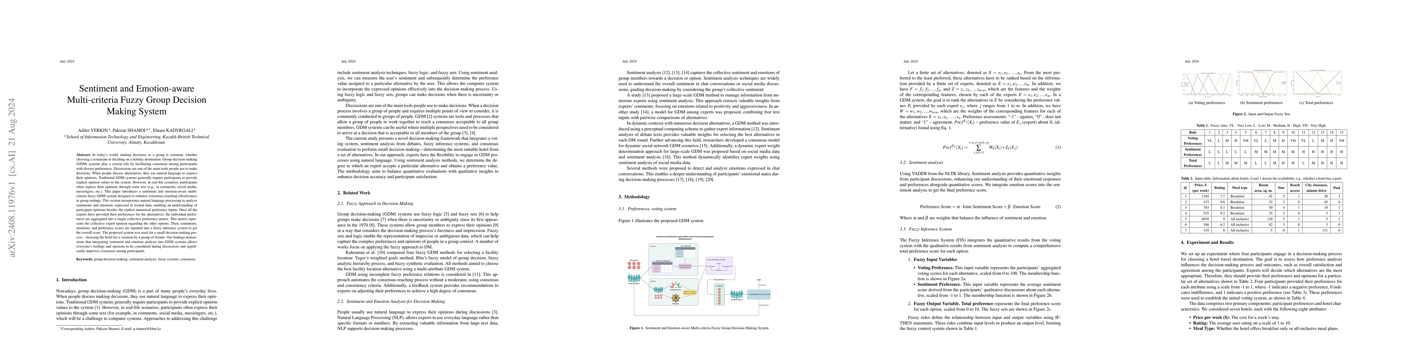 Thumbnail for Sentiment and Emotion-aware Multi-criteria Fuzzy Group Decision Making
  System