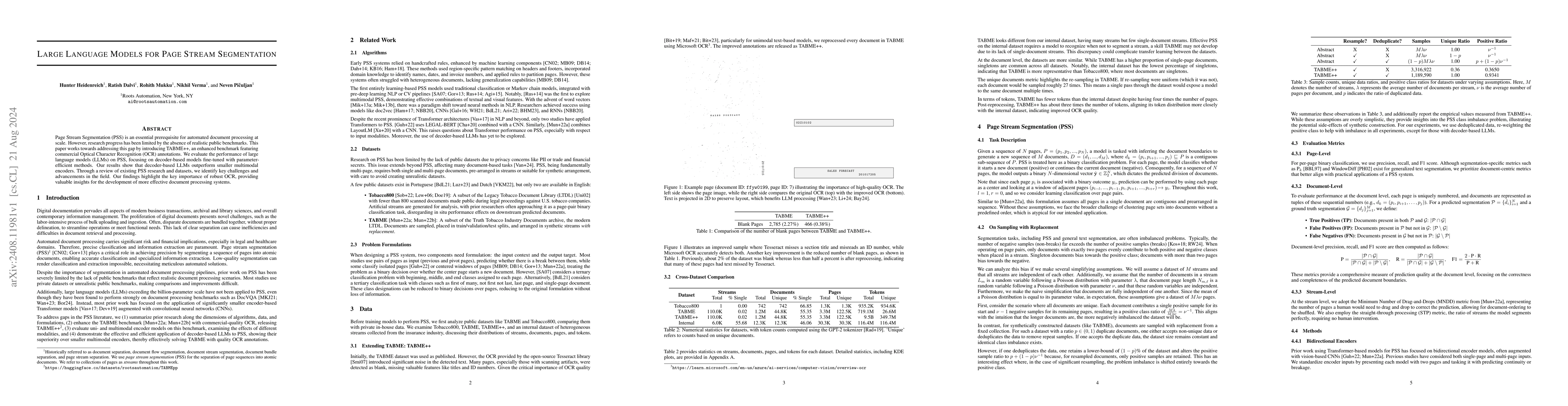 Thumbnail for Large Language Models for Page Stream Segmentation