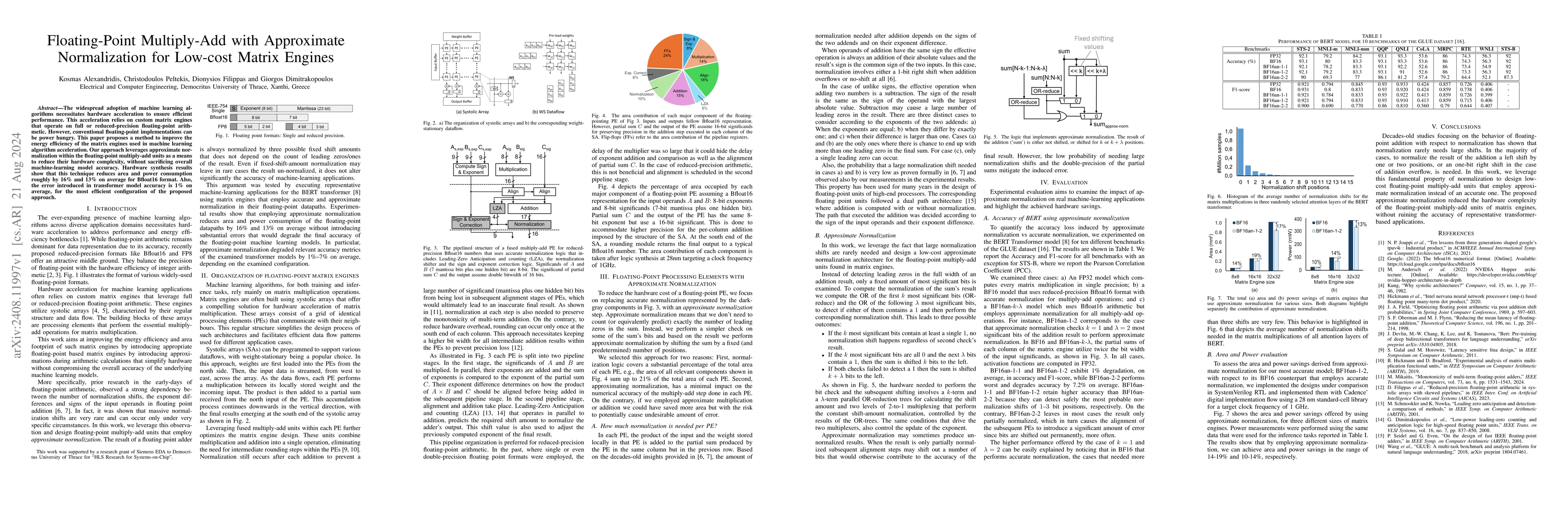 Thumbnail for Floating-Point Multiply-Add with Approximate Normalization for Low-Cost
  Matrix Engines