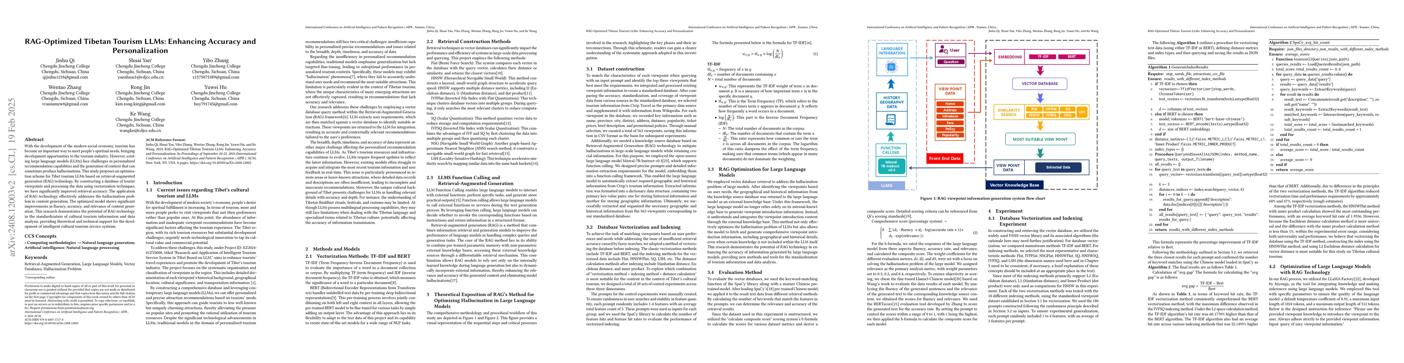 Thumbnail for RAG-Optimized Tibetan Tourism LLMs: Enhancing Accuracy and
  Personalization