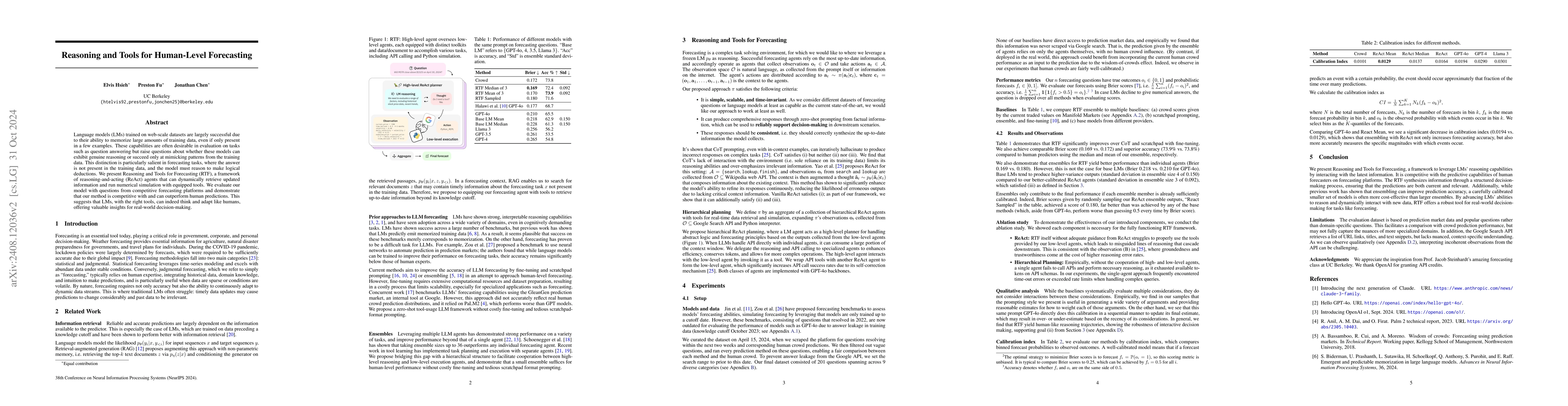 Thumbnail for Reasoning and Tools for Human-Level Forecasting