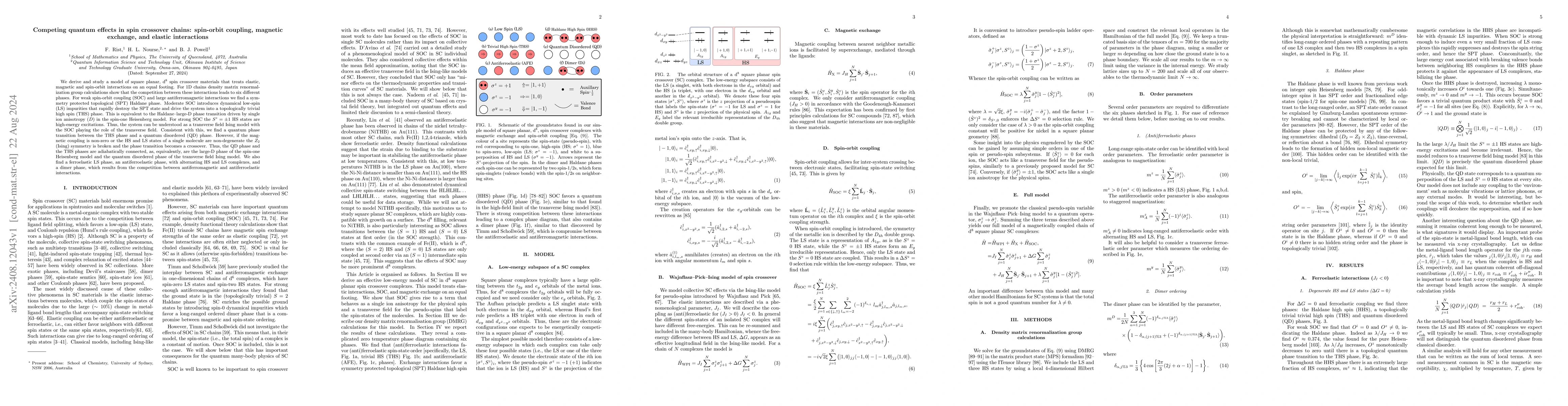 Thumbnail for Competing quantum effects in spin crossover chains: spin-orbit coupling,
  magnetic exchange, and elastic interactions