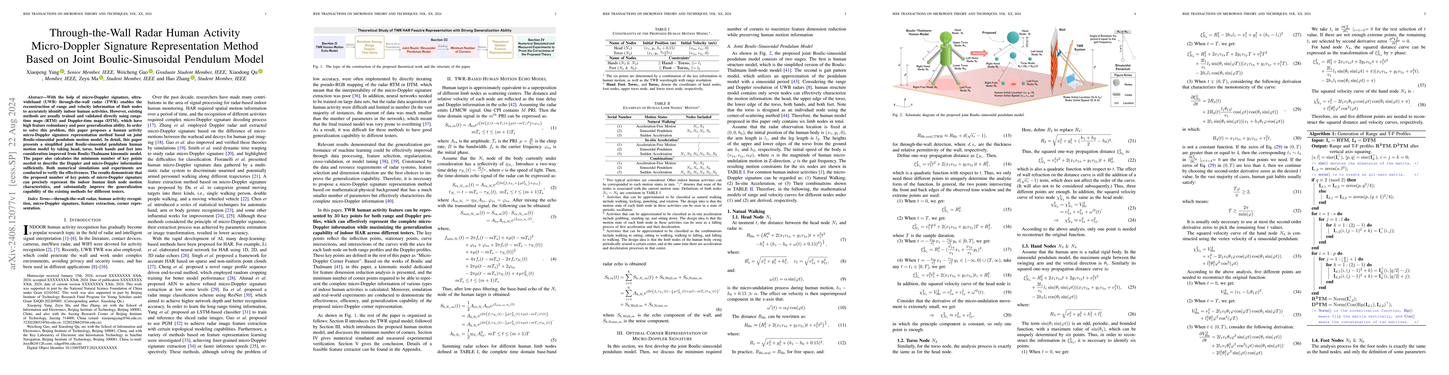 Thumbnail for Through-the-Wall Radar Human Activity Micro-Doppler Signature
  Representation Method Based on Joint Boulic-Sinusoidal Pendulum Model