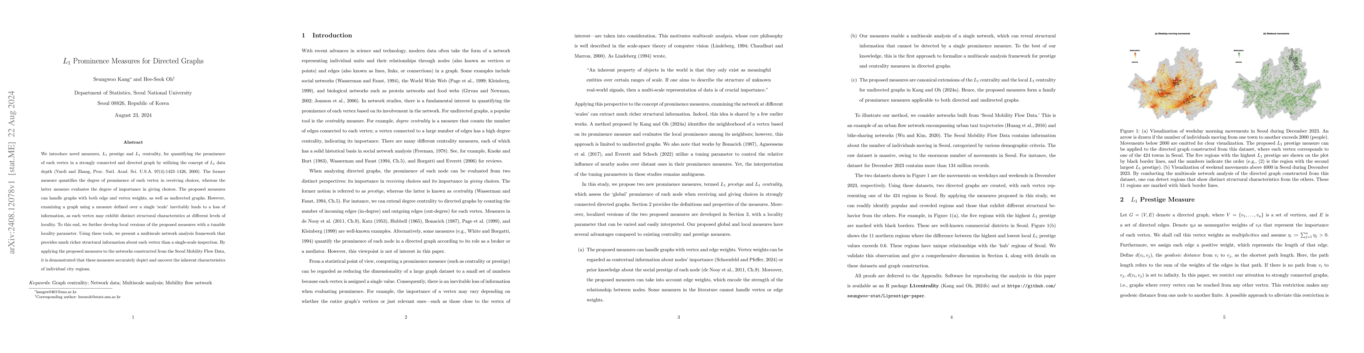 Thumbnail for L1 Prominence Measures for Directed Graphs