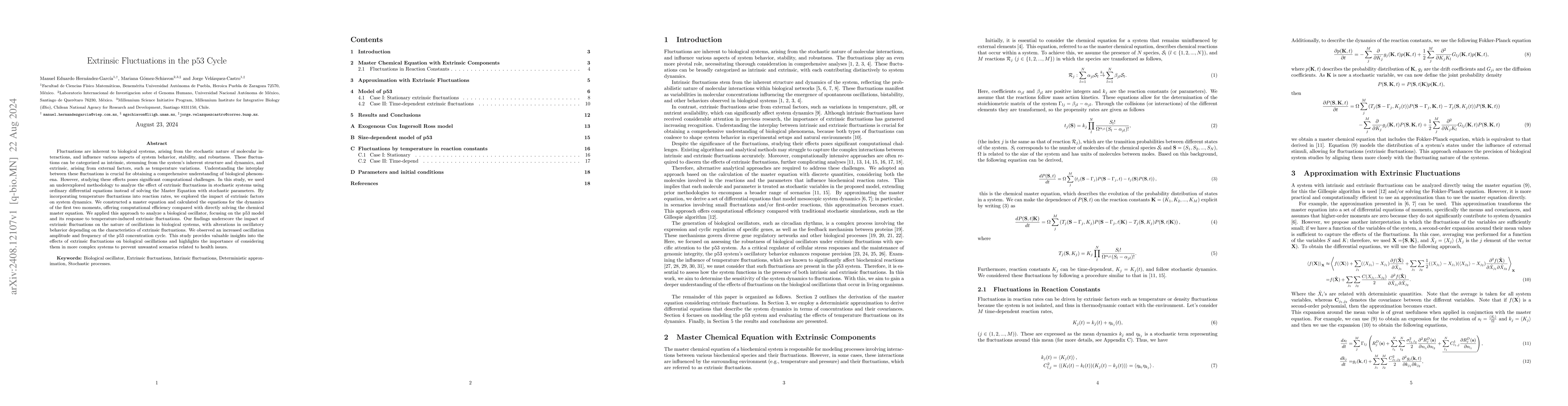 Thumbnail for Extrinsic Fluctuations in the p53 Cycle