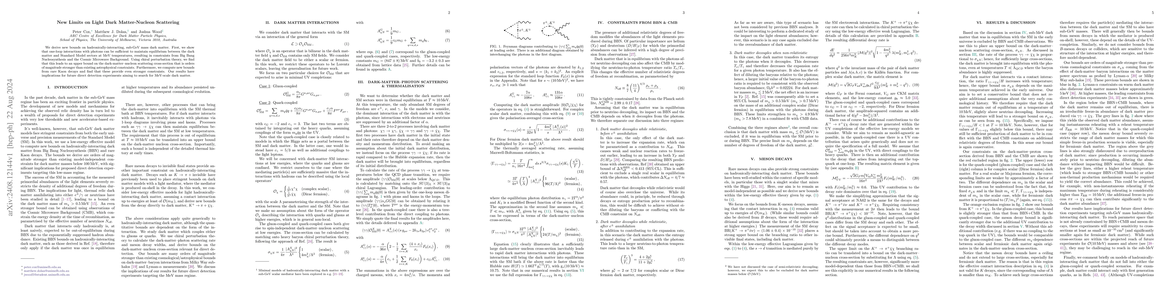 Thumbnail for New Limits on Light Dark Matter-Nucleon Scattering