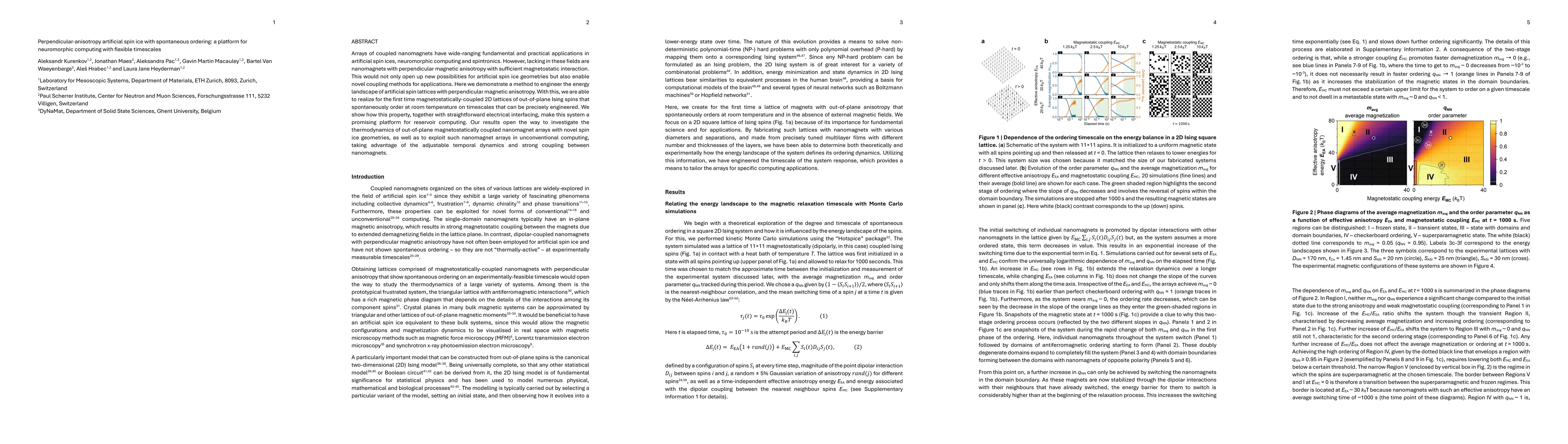Thumbnail for Perpendicular-anisotropy artificial spin ice with spontaneous ordering:
  a platform for neuromorphic computing with flexible timescales