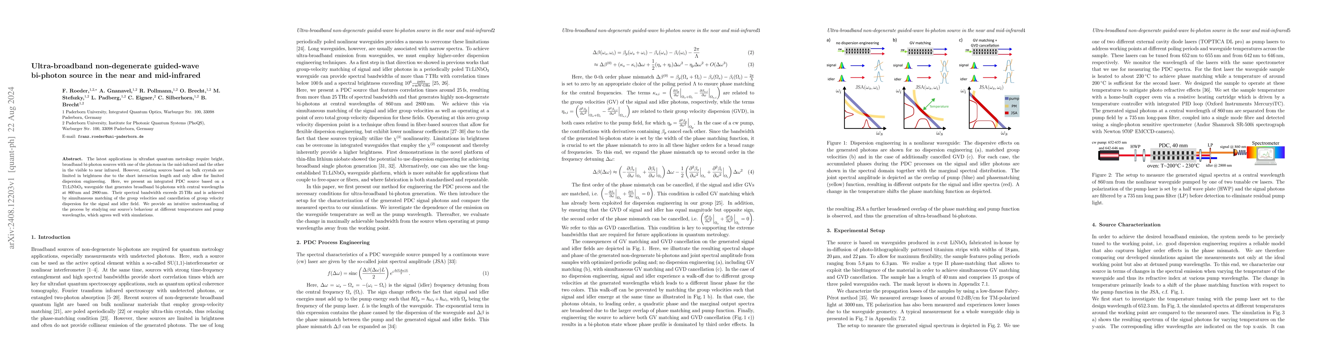 Thumbnail for Ultra-broadband non-degenerate guided-wave bi-photon source in the near
  and mid-infrared