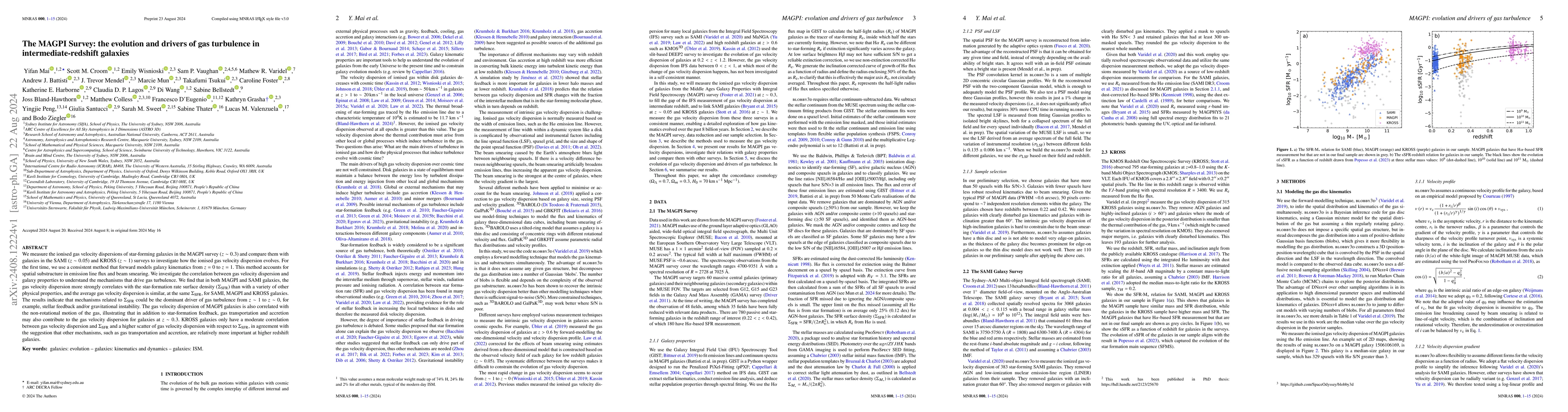 Thumbnail for The MAGPI Survey: the evolution and drivers of gas turbulence in
  intermediate-redshift galaxies