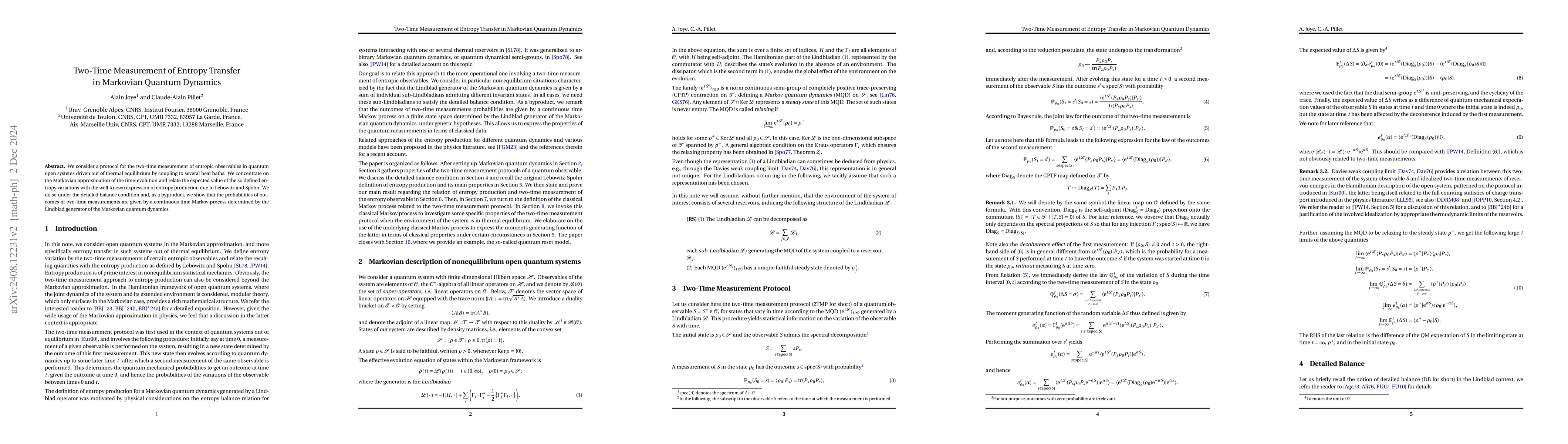 Thumbnail for Two-Time Measurement of Entropy Transfer in Markovian Quantum Dynamics