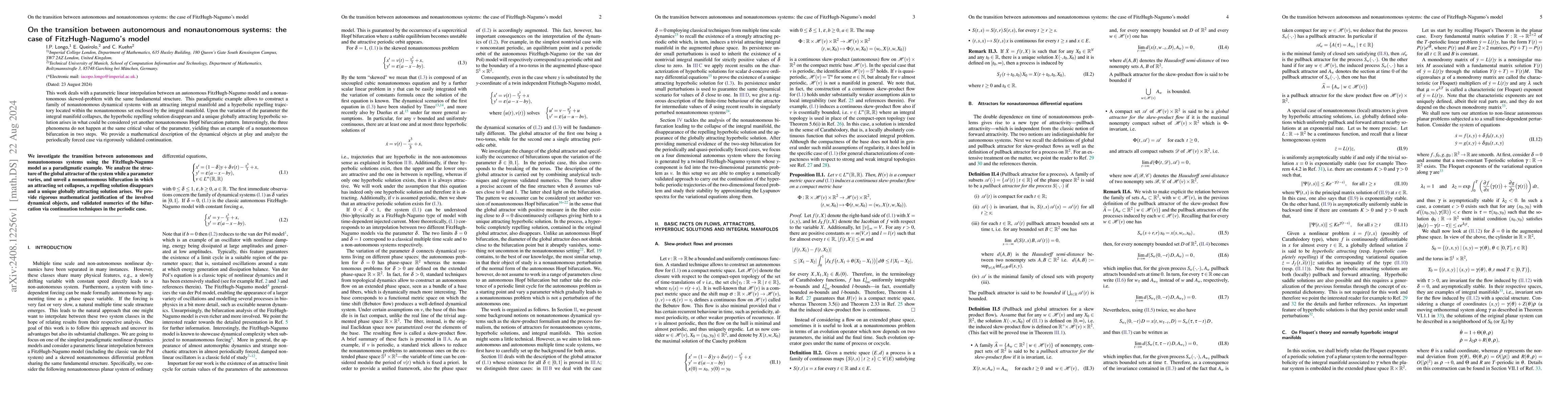 Thumbnail for On the transition between autonomous and nonautonomous systems: the case
  of FitzHugh-Nagumo's model
