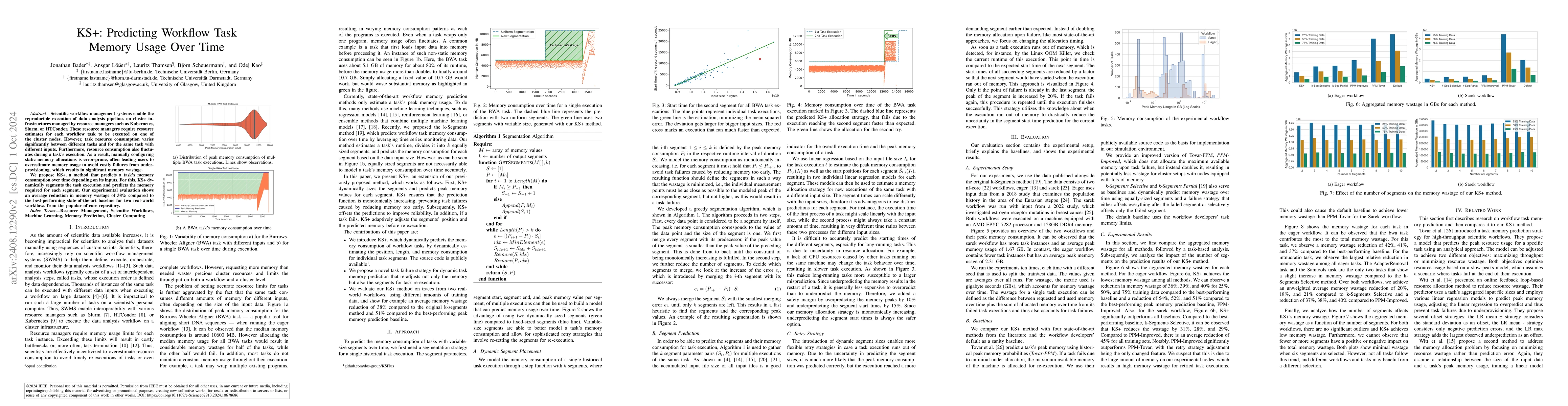 Thumbnail for KS+: Predicting Workflow Task Memory Usage Over Time
