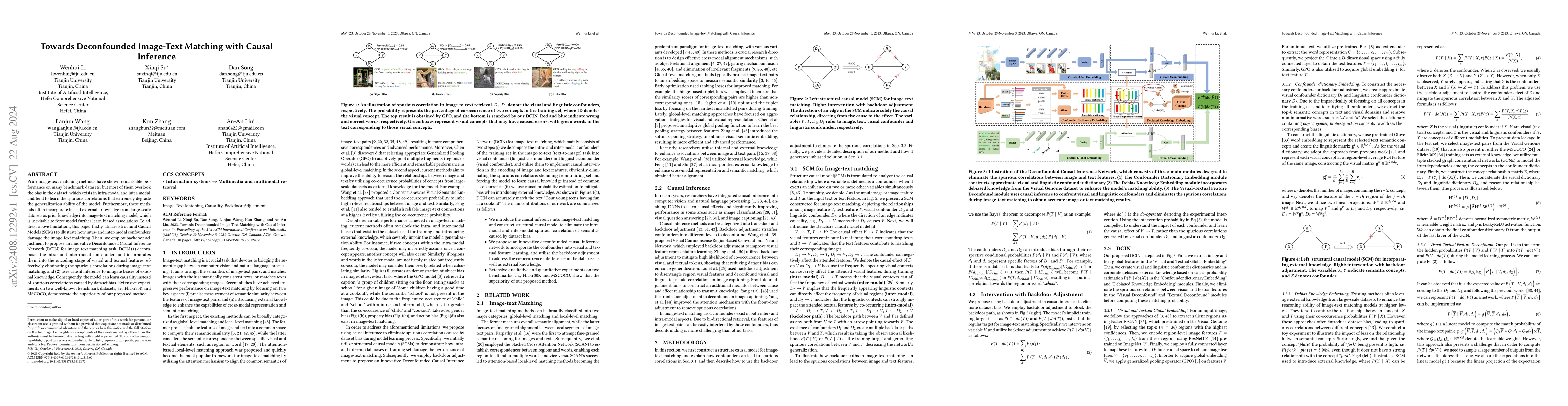 Thumbnail for Towards Deconfounded Image-Text Matching with Causal Inference