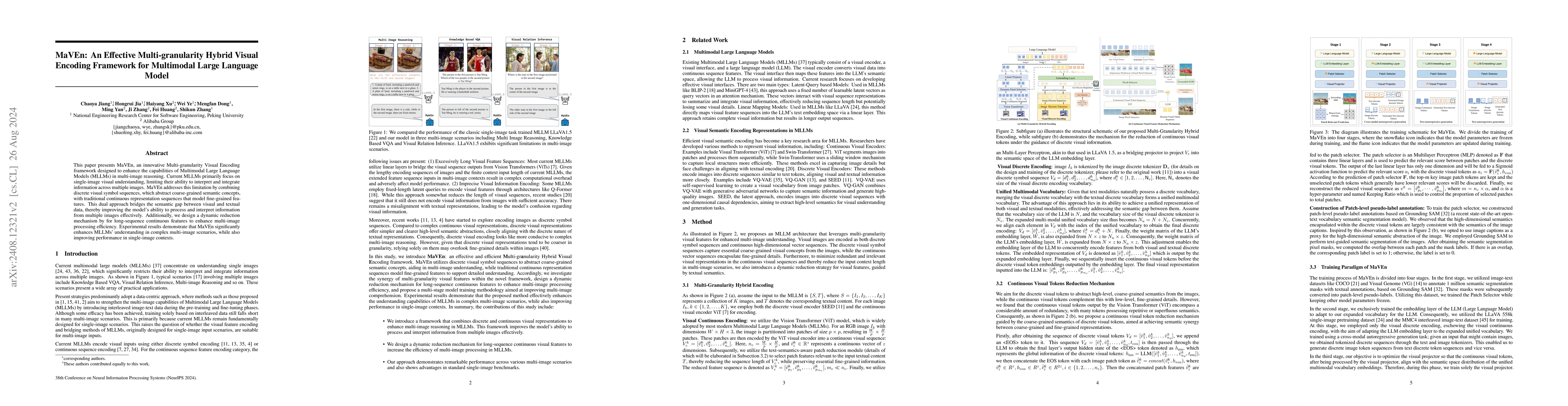 Thumbnail for MaVEn: An Effective Multi-granularity Hybrid Visual Encoding Framework
  for Multimodal Large Language Model